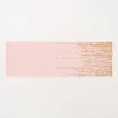 ラグジュアリー赤面ピンク金ゴールドスパークリーグリッターフリンジ ヨガマット (正面(横))