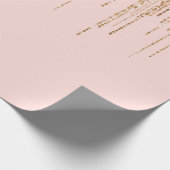 ラグジュアリー赤面ピンク金ゴールドスパークリーグリッターフリンジ ラッピングペーパー (角)