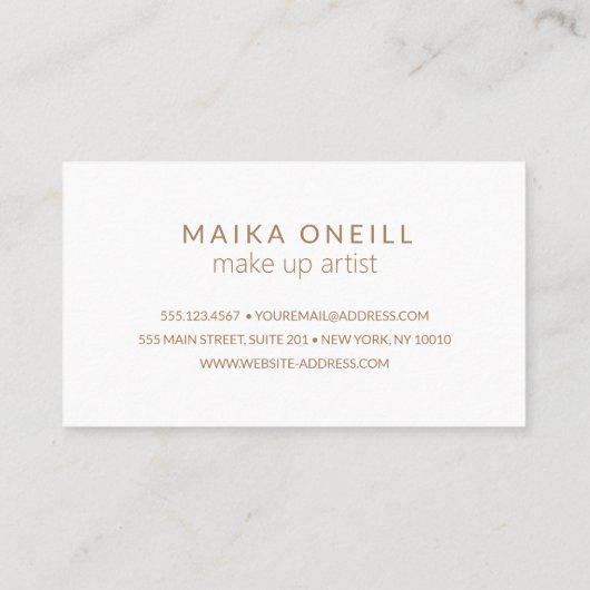 ラグジュアリー赤面ピンク《写真》ぼけ味プロフェッショナルデイスパ 名刺 (裏面)