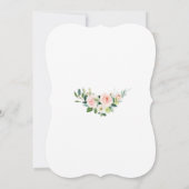 ラグジュアリー赤面ホワイトフラワーズ金ゴールドグリッタースウィート16 招待状 (裏面)