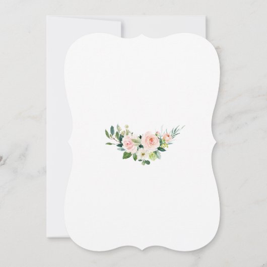 ラグジュアリー赤面ホワイトフラワーズ金ゴールドグリッタースウィート16 招待状 (裏面)