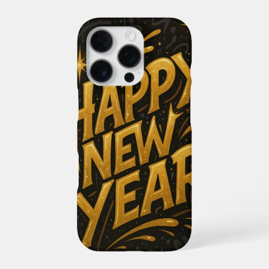 ラグジュアリー通りアート新年はっきりした- A Vertical Ce iPhoneケース (裏面)