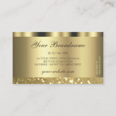 ラグジュアリー金ゴールドきらめくきらめくグリッターグラマラス 名刺 (裏面)