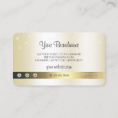 ラグジュアリー金ゴールドきらめくスターズダイヤモンド 名刺 (裏面)