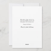 ラグジュアリー金ゴールドとピューターメタリックオーナメントズホリデー シーズンカード (裏面)