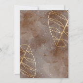 ラグジュアリー金ゴールドとブラックバラ結婚式招待状 招待状 (裏面)