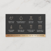 ラグジュアリー金ゴールドまつげエクステンションラッシュアフターケアカード 名刺 (裏面)