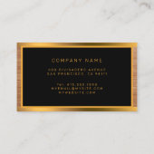 ラグジュアリー金ゴールドウッドモダン 名刺 (裏面)