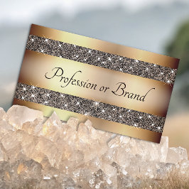 ラグジュアリー金ゴールドエフェクトとゴールデングリッタースターズノーブル 名刺