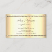 ラグジュアリー金ゴールドエフェクトゴールデングリッタースパークルスターズ 名刺 (裏面)