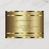 ラグジュアリー金ゴールドエフェクトプロフェッショナルとグラマラス 名刺 (裏面)