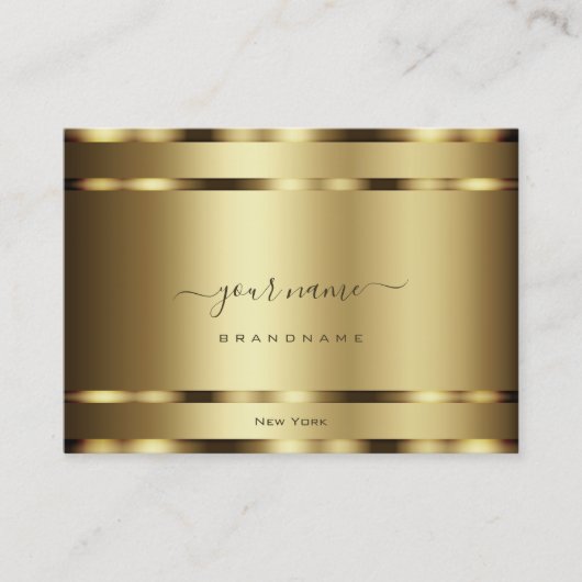 ラグジュアリー金ゴールドエフェクトプロフェッショナルとグラマラス 名刺 (正面)