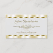 ラグジュアリー金ゴールドエフェクト&ライトグレープロフェッショナル 名刺 (裏面)