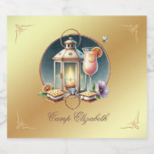 ラグジュアリー金ゴールドキャンプブライドバチェロレッテ週末 スパークリングワインラベル (シングルラベル)