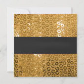 ラグジュアリー金ゴールドクラウンリトルプリンスベビーシャワー 招待状 (裏面)