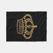 ラグジュアリー金ゴールドクラウン フリースブランケット (正面(横))