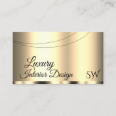 ラグジュアリー金ゴールドグラマラスとイニシャルプロフェッショナル 名刺 (正面)