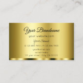 ラグジュアリー金ゴールドグラマラスプロフェッショナルとシンプル 名刺 (裏面)