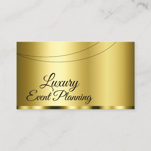 ラグジュアリー金ゴールドグラマラスプロフェッショナルとシンプル 名刺 (正面)