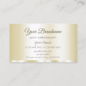 ラグジュアリー金ゴールドグラマラスプロフェッショナルとシンプル 名刺 (裏面)