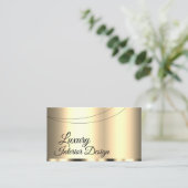 ラグジュアリー金ゴールドグラマリーシックとフォトプロフェッショナル 名刺 (スタンド正面)