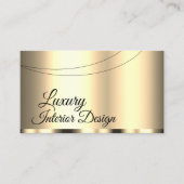 ラグジュアリー金ゴールドグラマリーシックとフォトプロフェッショナル 名刺 (正面)