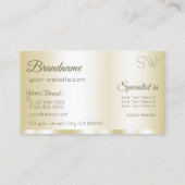 ラグジュアリー金ゴールドグラマールウィズモノグラムプロフェッショナル 名刺 (裏面)