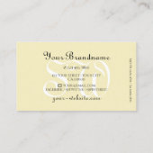 ラグジュアリー金ゴールドグリッタースターイニシャルベージュゴールデン 名刺 (裏面)