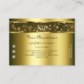 ラグジュアリー金ゴールドグリッタースターズダイヤモンドとイニシャル 名刺 (裏面)