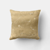 ラグジュアリー金ゴールドグリッタースノーフレークダイヤモンド クッション (裏面)