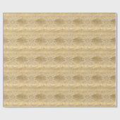 ラグジュアリー金ゴールドグリッタースノーフレークダイヤモンド ラッピングペーパー (フラット)