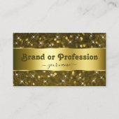 ラグジュアリー金ゴールドグリッタースパークルスターズクラッシーとノーブル 名刺 (正面)
