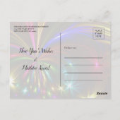 ラグジュアリー金ゴールドグリッターニューイヤーイブパーティの招待状 ポストカード (裏面)