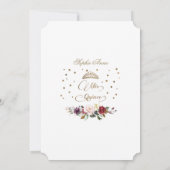 ラグジュアリー金ゴールドグリッターフローラミクリンスキンセアニラ 招待状 (裏面)