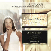 ラグジュアリー金ゴールドグリッターブラックゴールデン縁どエレガントン 名刺