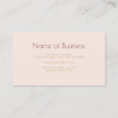 ラグジュアリー金ゴールドグリッターロマンチックピンク《写真》ぼけ味 名刺 (裏面)