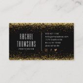 ラグジュアリー金ゴールドグリッター名刺 名刺 (裏面)
