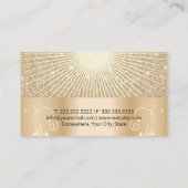 ラグジュアリー金ゴールドグローモバイルスプレータンニングサロン 名刺 (裏面)