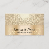 ラグジュアリー金ゴールドグローモバイルスプレータンニングサロン 名刺 (正面)