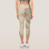 ラグジュアリー金ゴールドシャンパングリッターマーブル カプリレギンス (裏面)