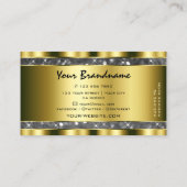 ラグジュアリー金ゴールドシルバーグリッタースターズノーブル絶品 名刺 (裏面)