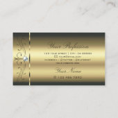 ラグジュアリー金ゴールドスクワイグドジュエルグラマリーゴールデン 名刺 (裏面)