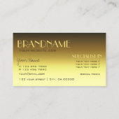 ラグジュアリー金ゴールドスタイリッシュ鏡レタープロフェッショナル 名刺 (裏面)