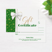 ラグジュアリー金ゴールドスノーフレークスクリスマスホワイトボウグリーン (デスク)