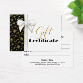 ラグジュアリー金ゴールドスノーフレークスクリスマスホワイトボウブラック (デスク)