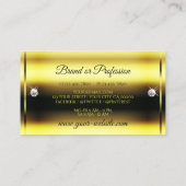 ラグジュアリー金ゴールドスパークガーリールピンクグリッタースター 名刺 (裏面)