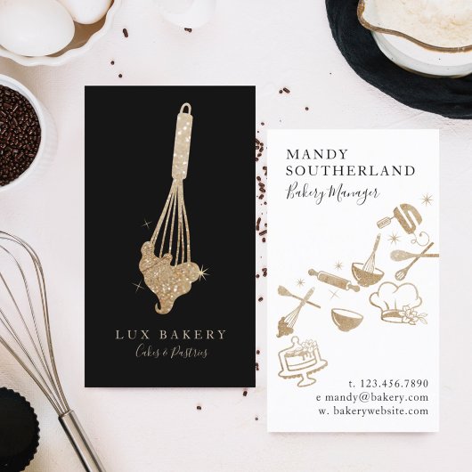 ラグジュアリー金ゴールドスパークルベーカーズゴールデンウィスク 名刺