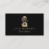 ラグジュアリー金ゴールドスパークルベーカーズフローラブレンダー 名刺 (正面)