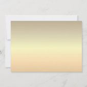 ラグジュアリー金ゴールドネイビーブルーフローラフォトウェディング招待 招待状 (裏面)