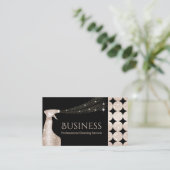 ラグジュアリー金ゴールドハウスクリーニングサービススプレークリーナー 名刺 (スタンド正面)